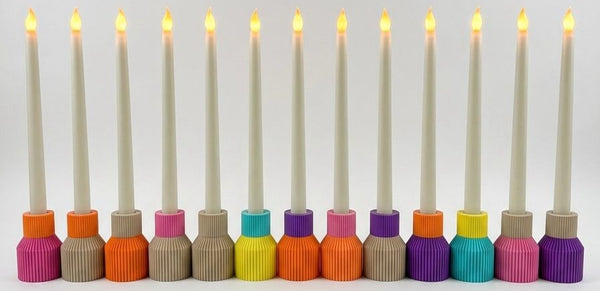 Bunte Kerzenständer Color Block